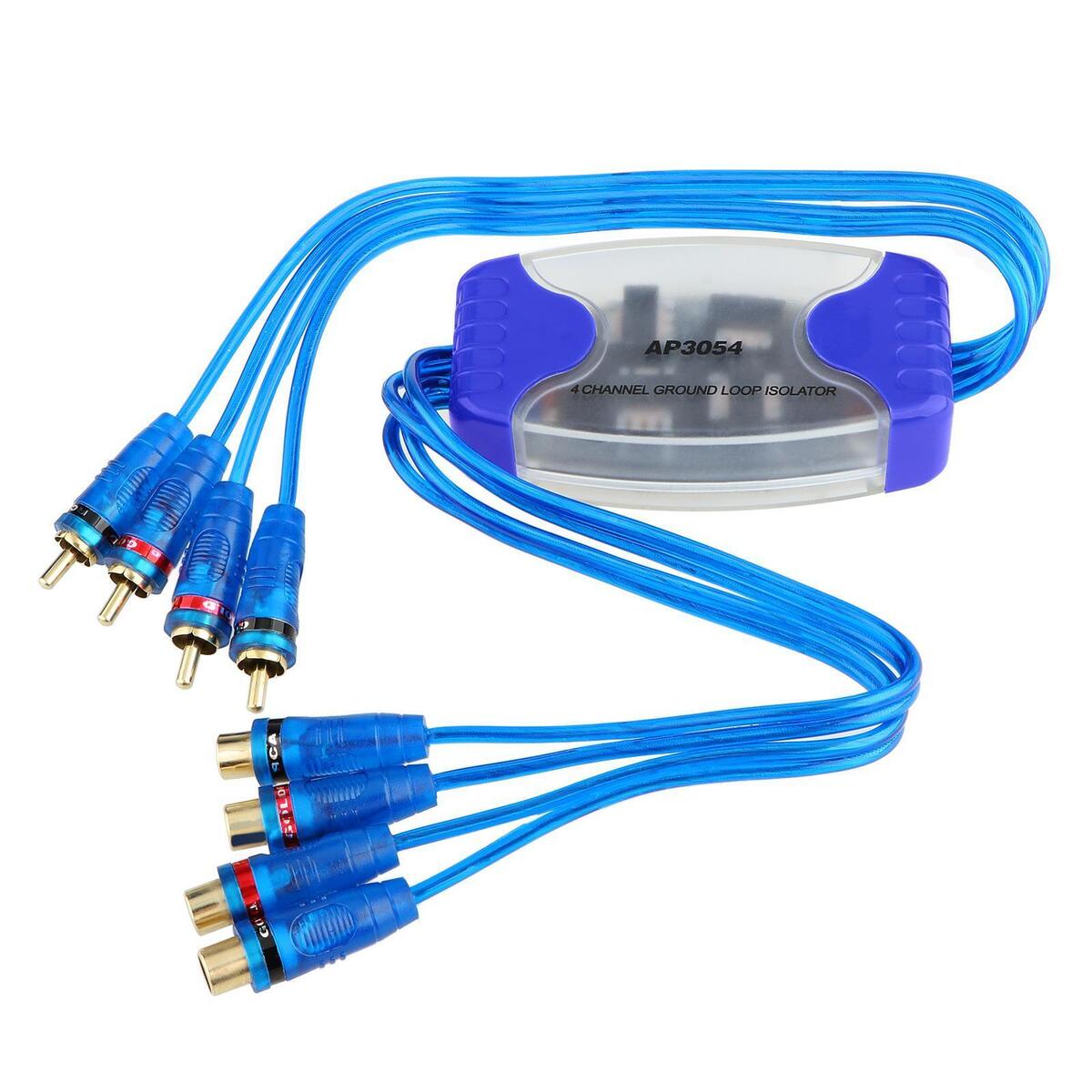4Channel Audio 4RCA to 4RCA Ground Loop Isolator Noise Audio Filter Stereo