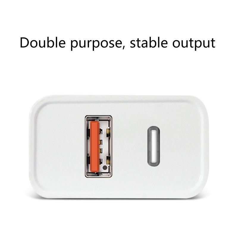20W USB C Type C Power Wall Charger Traveling Plug 5V-3A USB+TYPE-C Ports