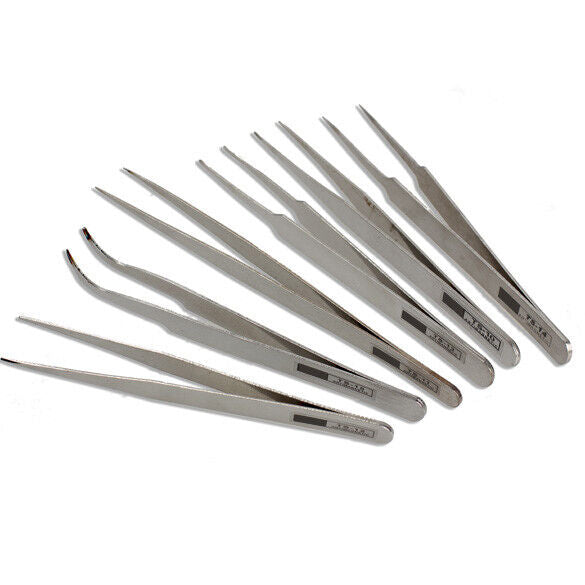6pcs Industrial Tweezer Maintenance Repair Tool Kit TS10-15#JT1