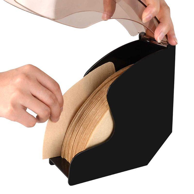 Coffee Filters Dispenser Rack Shelf Storage, Barista Coffee Tools