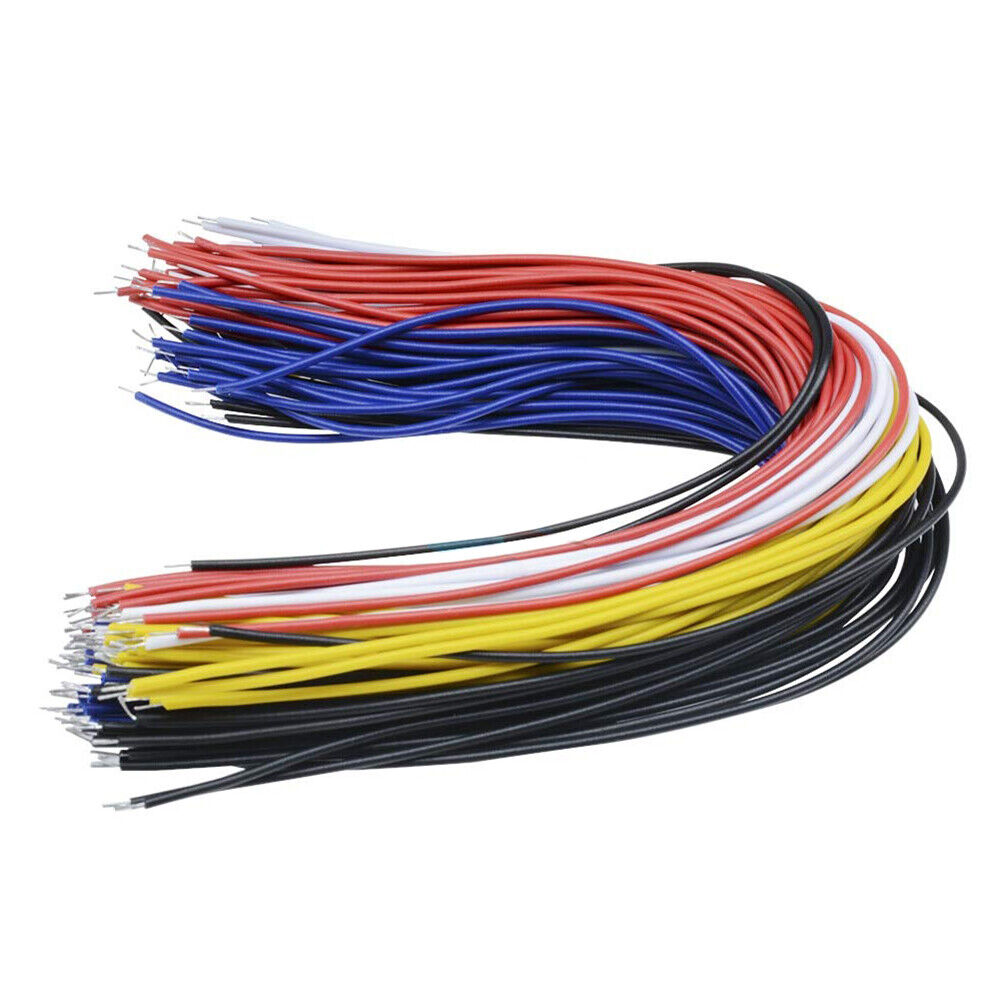 100pcs Tin Plated Breadboard PCB Solder Cable Copper Fly Jumper Wire 8 inch