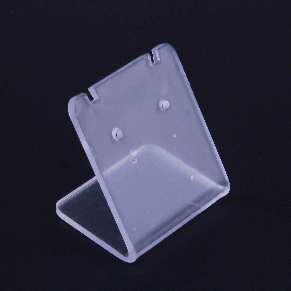 10pcs Clear Acrylic Earring Jewelry Display Rack Stand Holder+Protect Flim