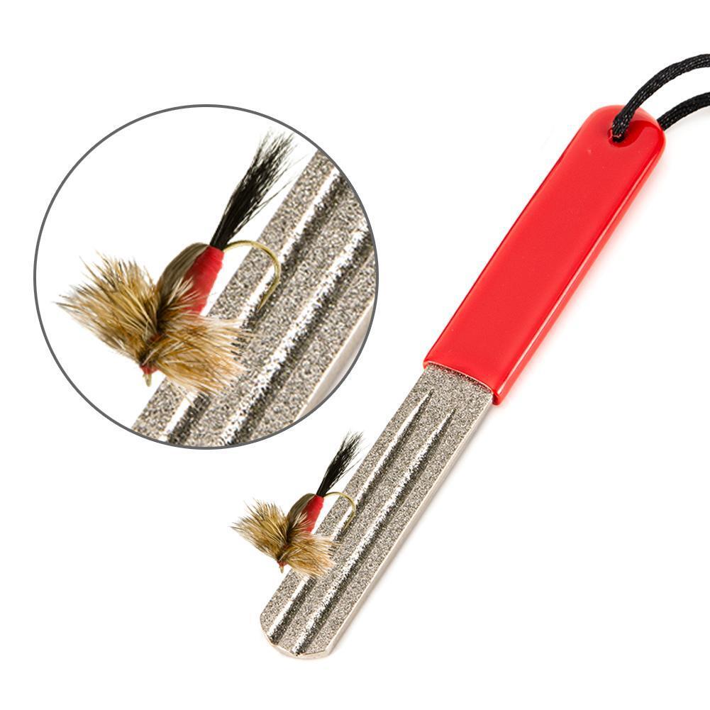 Diamond Fishing Hook Hone Fishhook Sharpening Grinding Fishing Tackle Tool