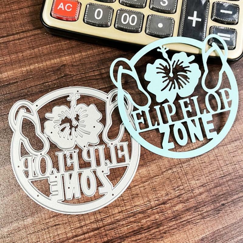 Slipper Zone Letter Circle Metal Cutting Dies Embossing Stencil  Album Template