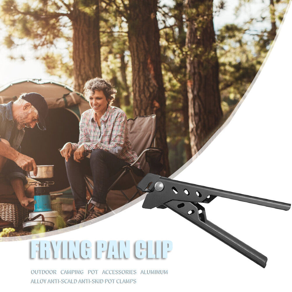 Camping Outdoor Pot Pan Gripper Bowl Cookware Anti-hot Hand Clip (Black)