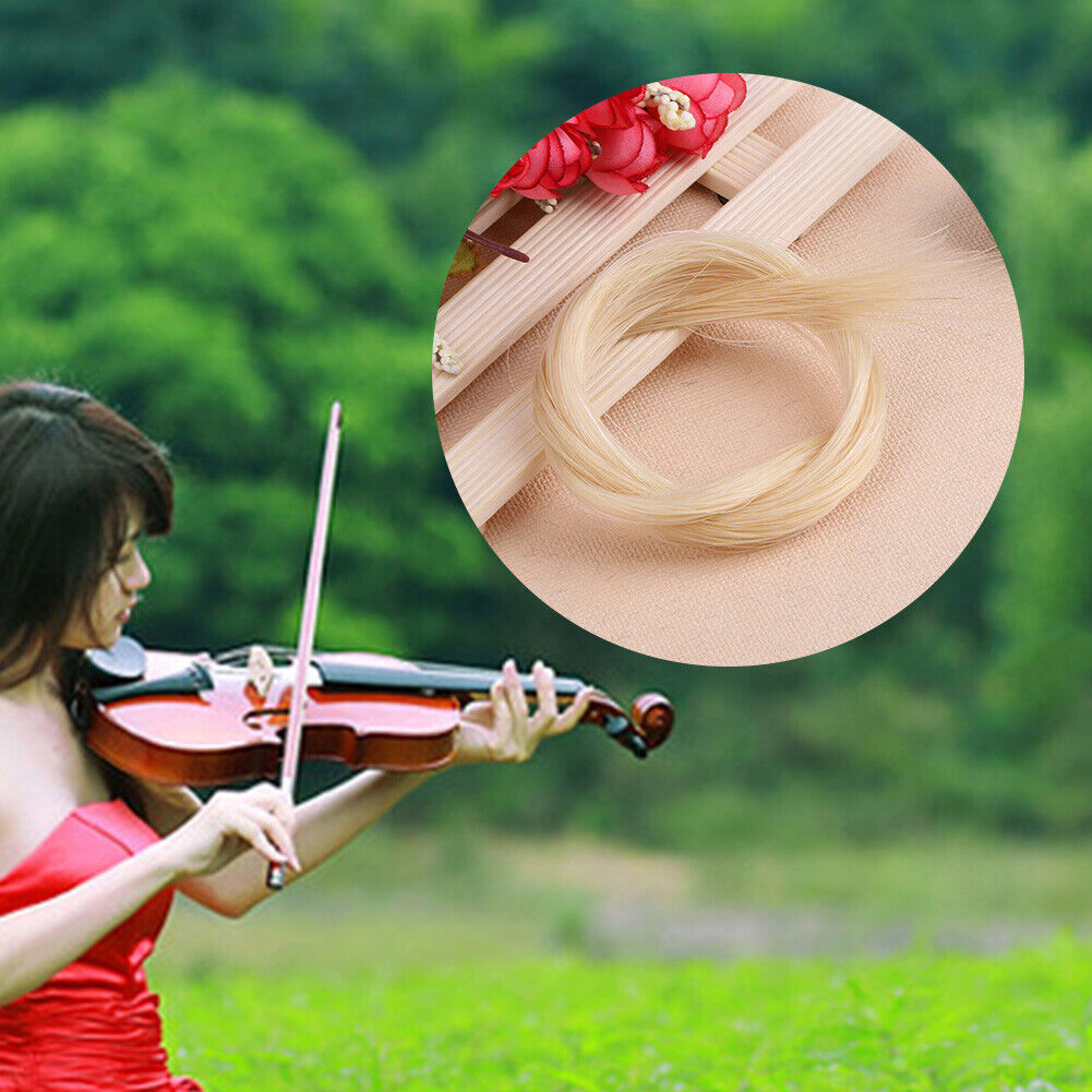2 Hank Universal Stallion Horse Hair for Violin Bow Stringed Instruments