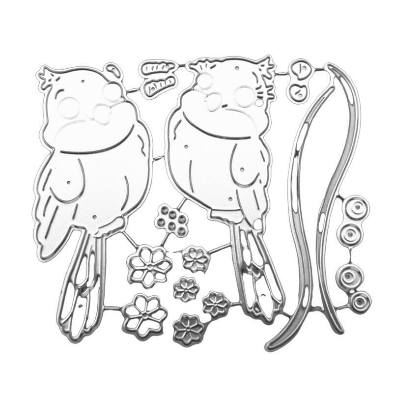 Birds Flowers Metal Cutting Dies Stencil Scrapbooking DIY Album Stamp Paper Card
