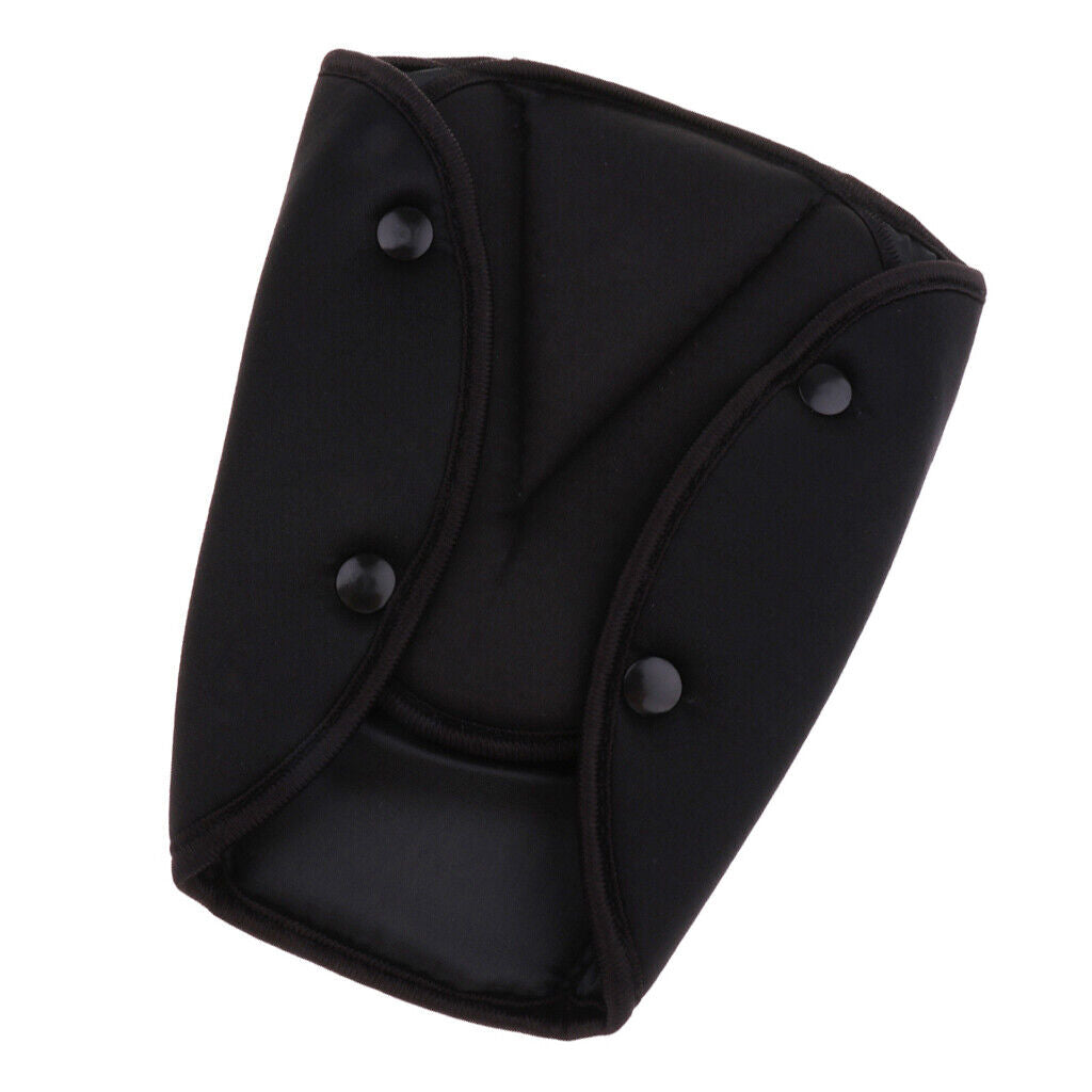 Car Baby Safe Cover Harness Strap Adjuster Pad Kid Seat Belt Clip Black