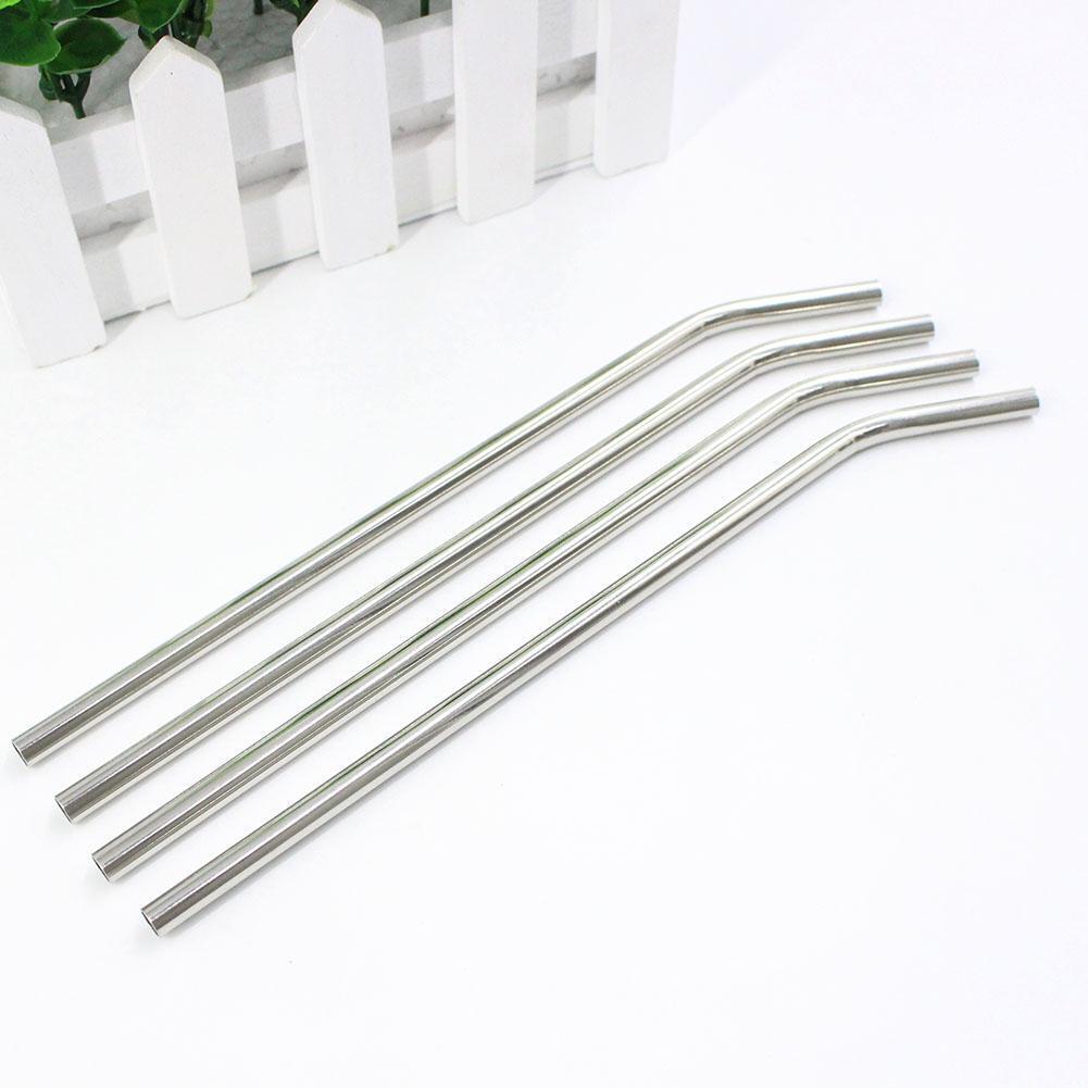 8pcs Stainless Steel Metal Drinking Straws+2 Cleaning Brushes Sets