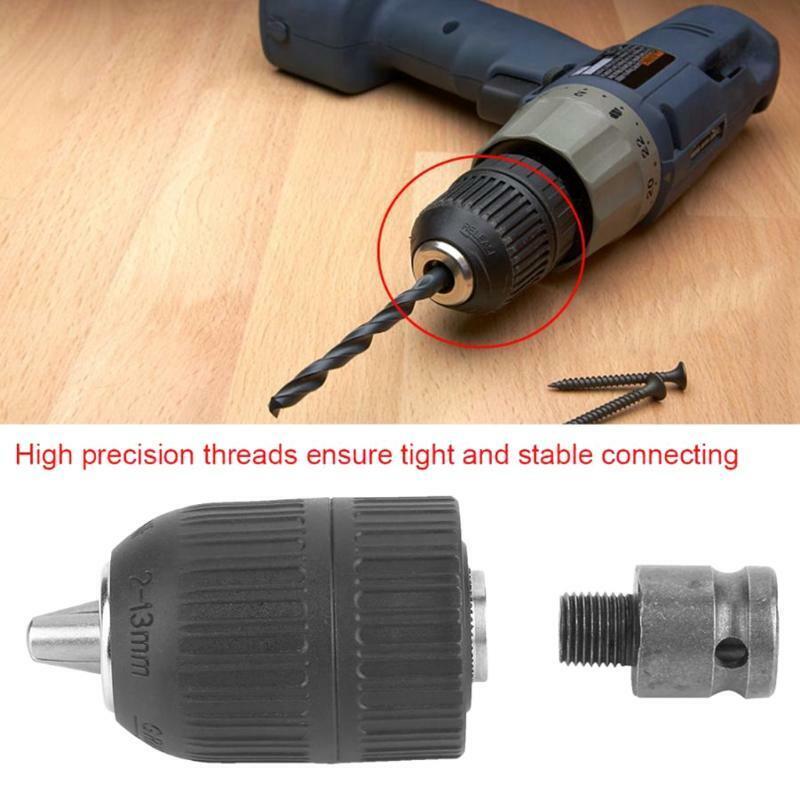5 Pieces Drill Chuck Plus Shank Adapter Socket Woodworking and Electric DIY