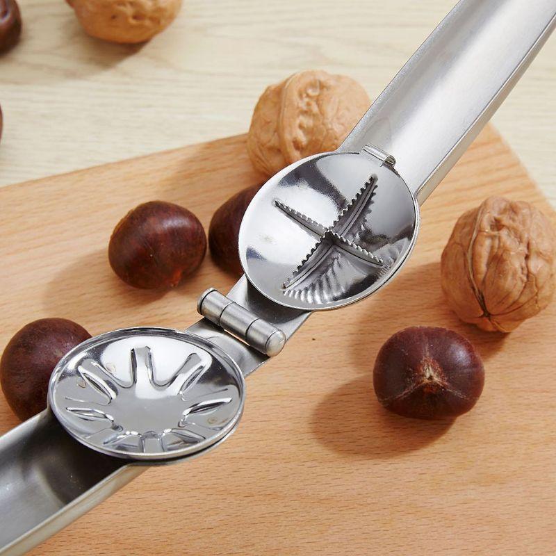 2-in-1 Quick Chestnut Clip Nut Cracker Sheller Walnut Pliers Metal Nut Opener