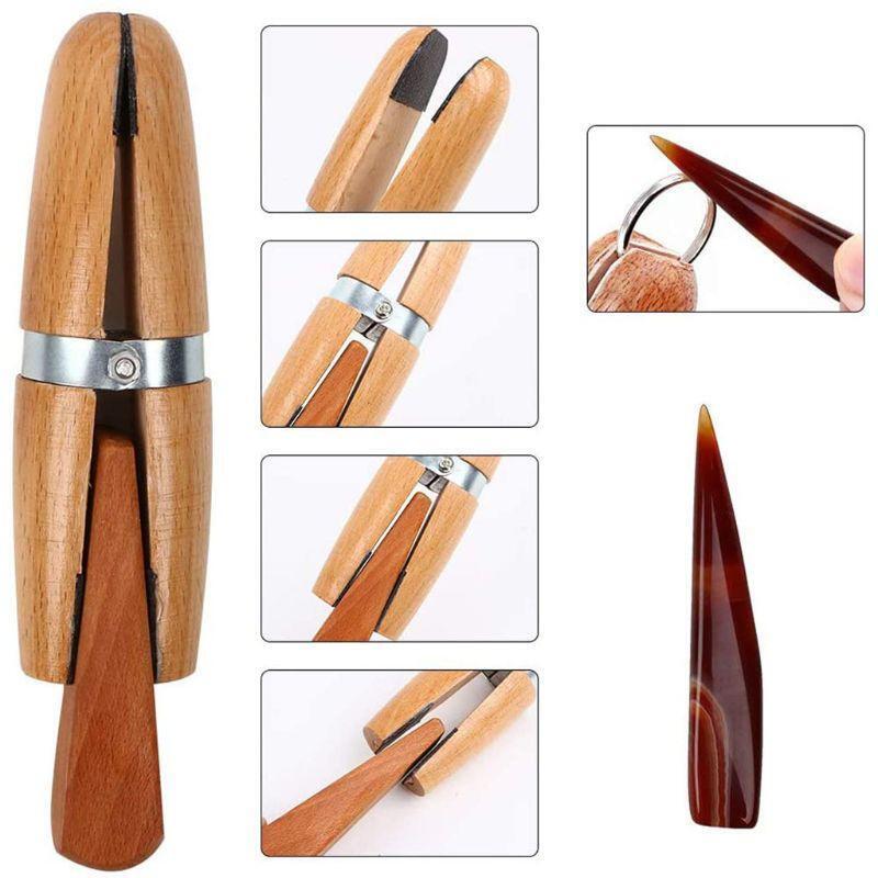 11Pcs Metal Mandrel Finger Sizing Guage Jewelers Hammer Ring Clamps Tools Kit