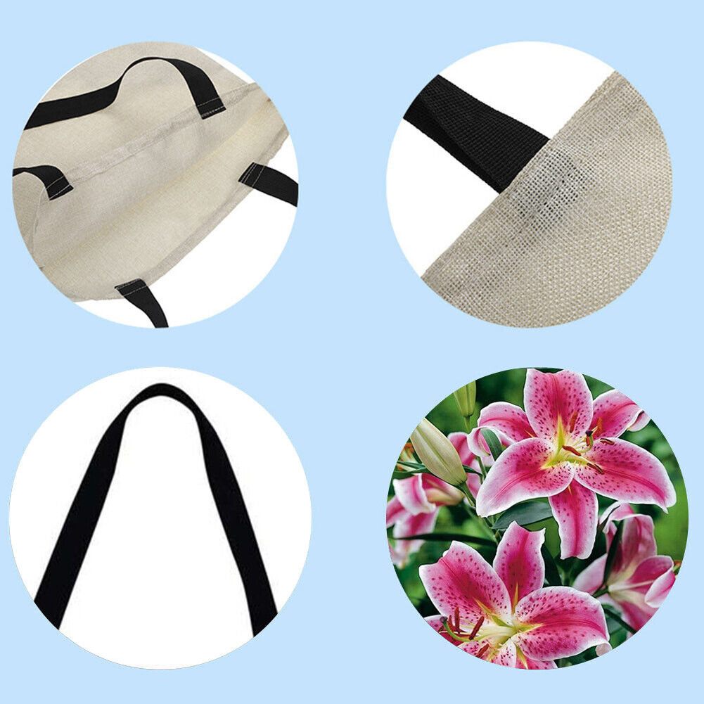 Flowers Printed Shoulder Shopping Bag Casual Large Tote Handbag (40*40cm)
