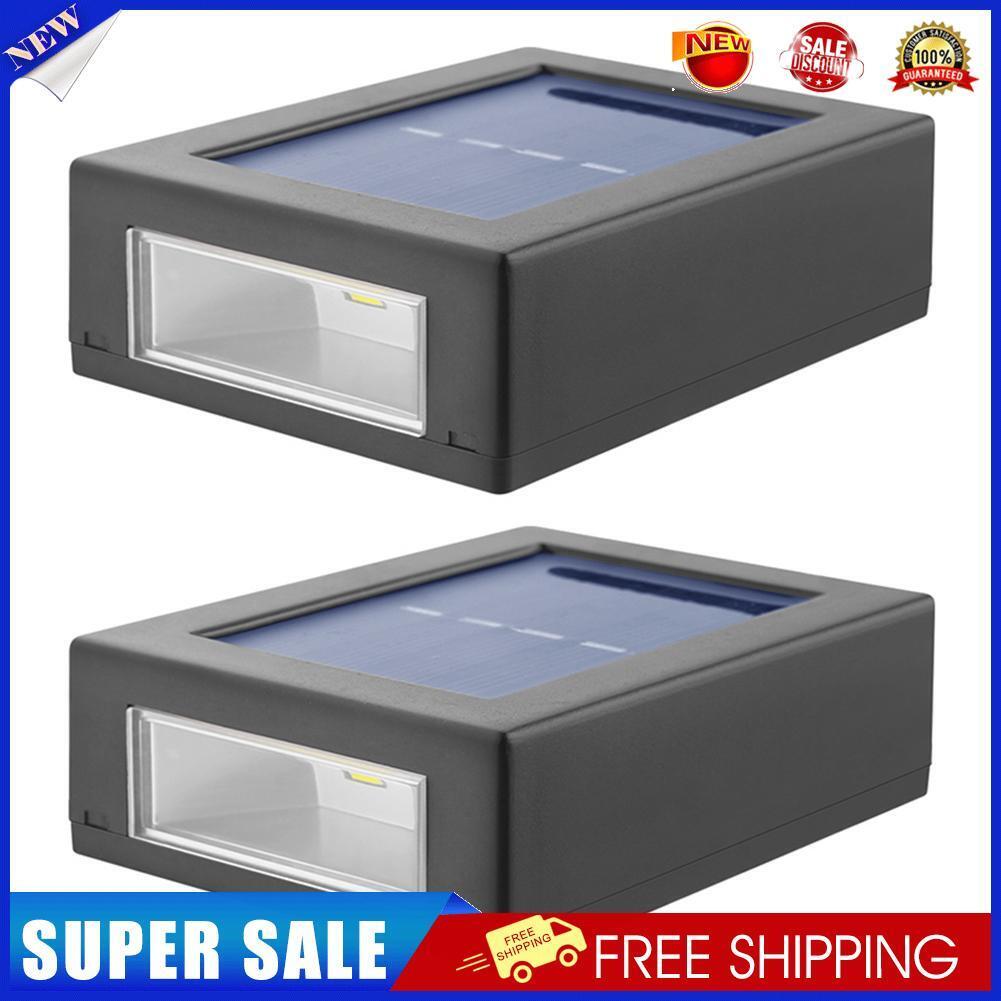 2pcs LED Solar Light Smart Light-Control Colorful Wall Lamp Garden Decor