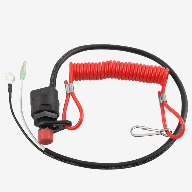 Kill Switch Engine Urgent Stop Tether Cord for Marine Outboard Motor Boat Bike