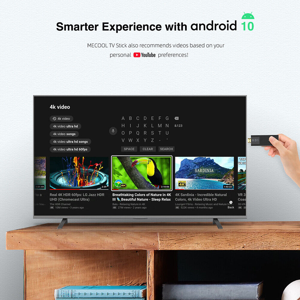 KD1 Amlogic S905Y2 TV Stick Android 10 2GB 16GB 2.4G/5G WiFi TV Player (EU)