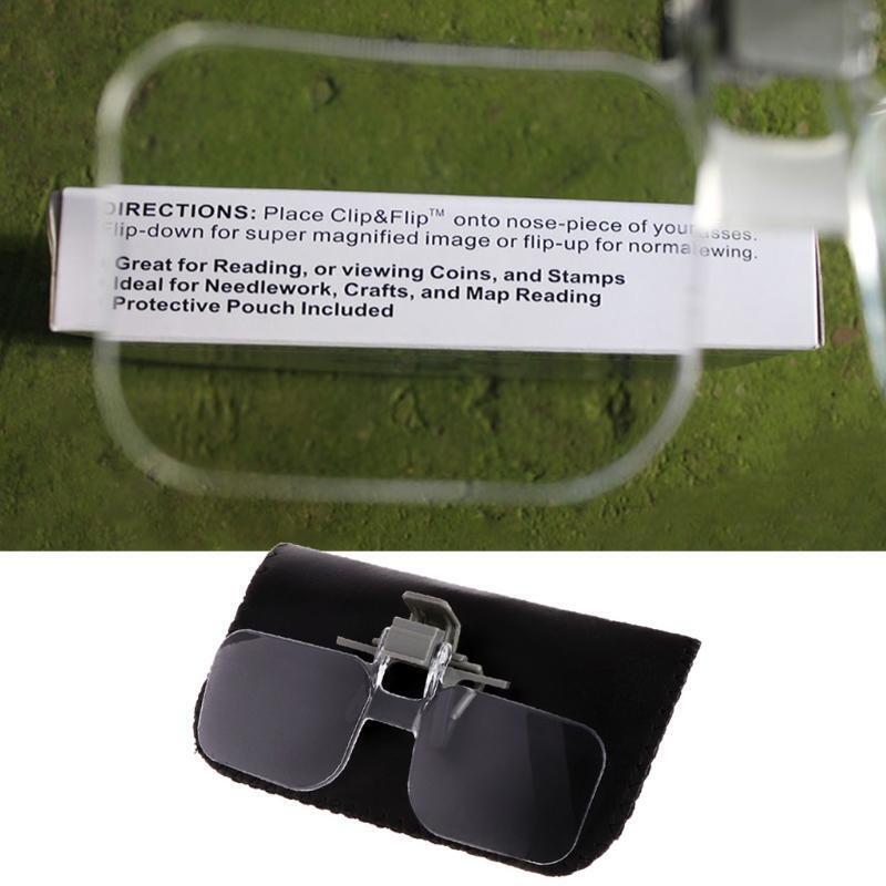 Clamping Magnifying Glass with Pouch for Reading or Viewing Coins/Stamps Ideal
