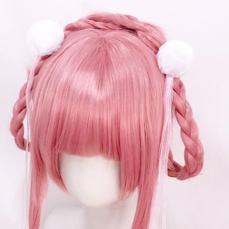 Women Headdress U-Shaped Pompom Ribbon Hairpin for Girls Hanfu Hair Accessories