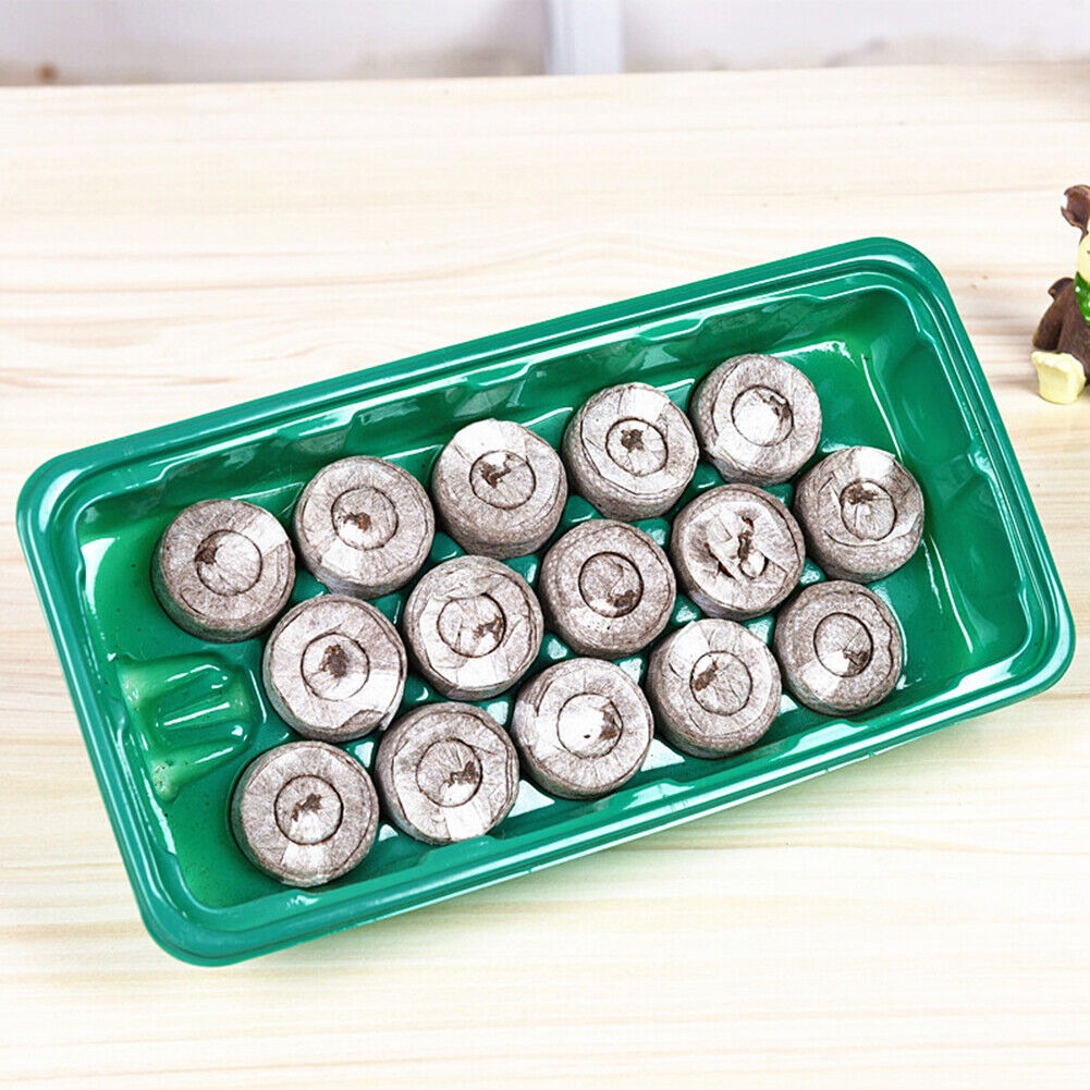 10pcs Jiffy Peat Pellets Seedling Soil Block Starting Plugs Seed Starter