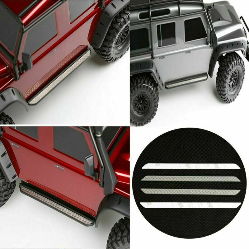 2x Nurf Bar Side Step Chequer Metal Plate Anti-Skid Board for Traxxas TRX-4 TRX4