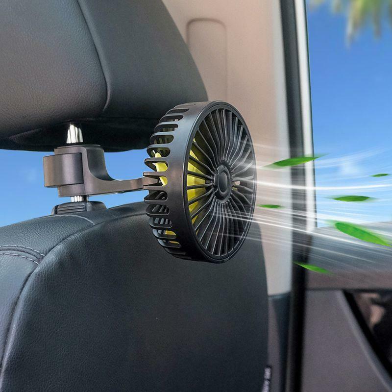 Car Back Rear Seat Headrest 3 Speed USB Fan Air Cooling Fan for SUV Truck Auto