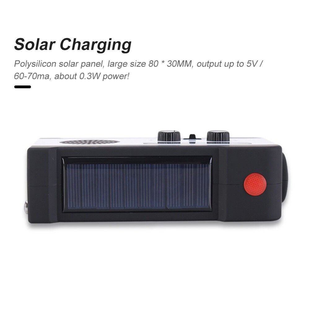 EU Version Solar Power Hand Cranked Phone Charge Flashlight Radio (Orange)