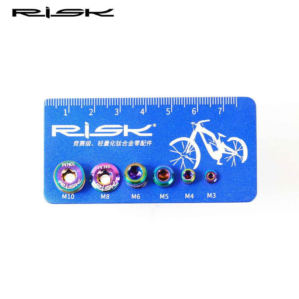 RISK Aluminum Alloy Bicycle Screws Measuring Calipers Ruler Bike Repair Kit