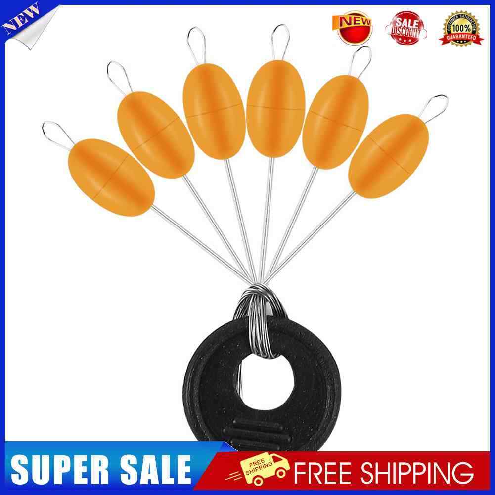 60pcs 10 Group Set Silicone Space Beans Stopper Fishing Bait Float (Orange)