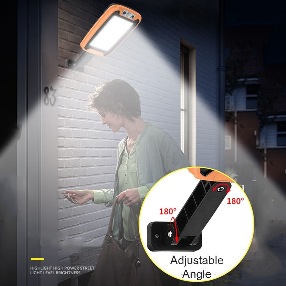 Light Smart Remote Control PIR Motion Sensor Lamp 160 LED Solar Street Light