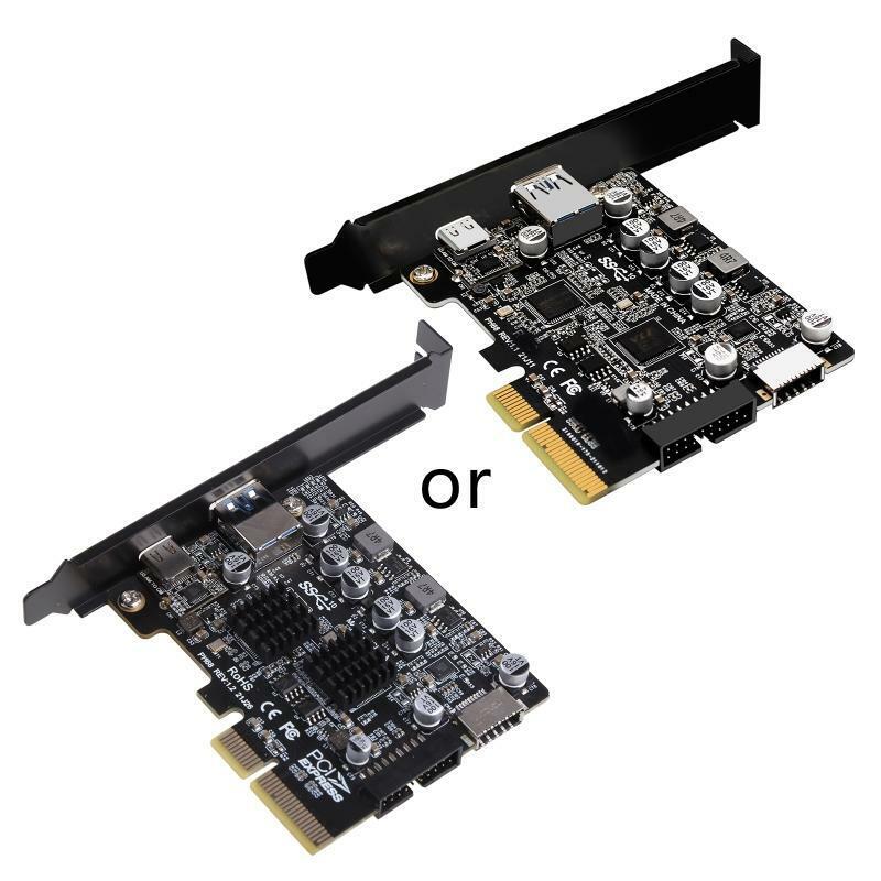 Pcie to USB3.2 Type-E Front Type-C 19P Expansion Card Compatible Pci-E X4 X8 X16