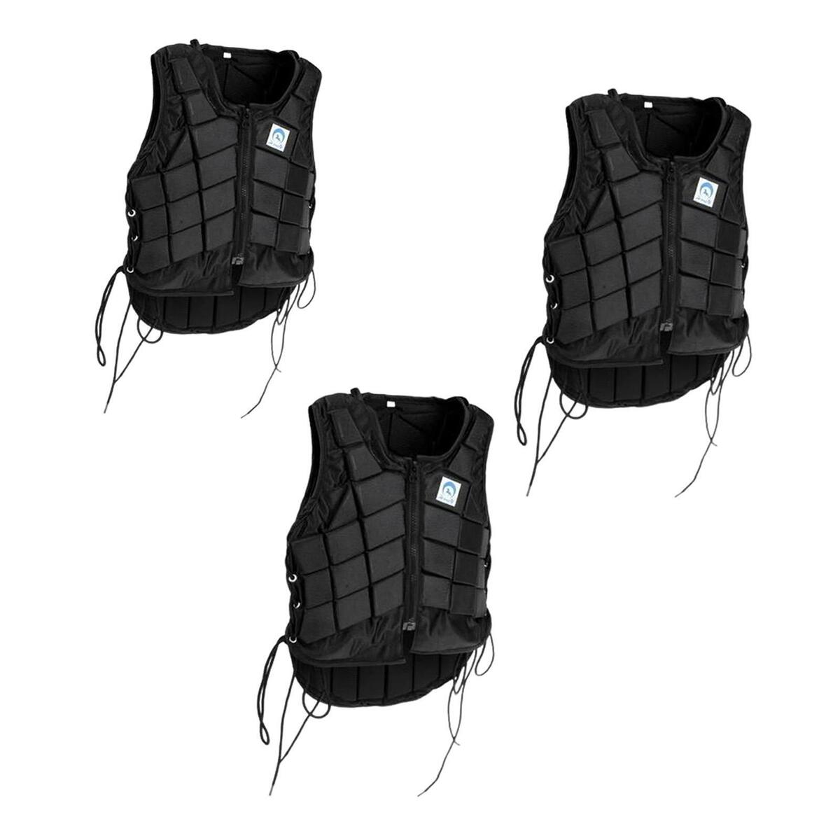 3x Horse Riding Vest Equestrian Vest Adjustable Body Protector Kids Equip