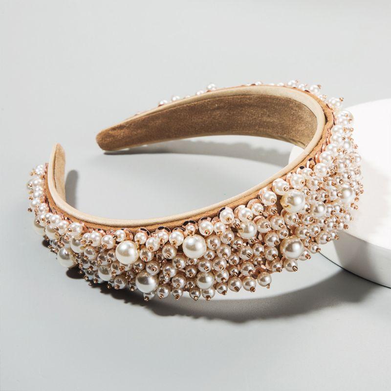 Women Wedding Headband Shinning Wide Side Hairband Wedding Party Hair Hoop