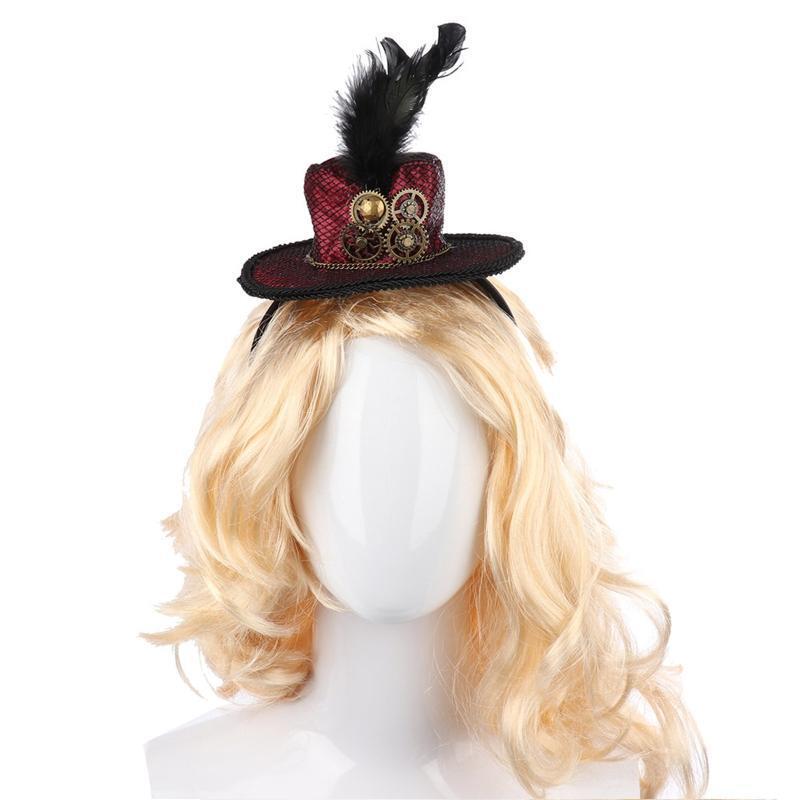 Punk Medieval Feather Shape Hair Hoop Women Headband Carnival Hair Supplies