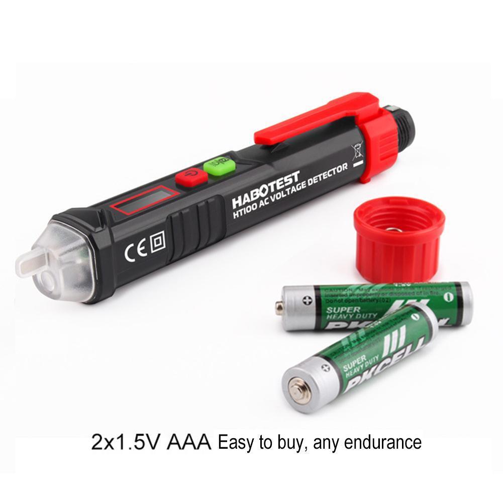 HABOTEST HT100 Non-contact AC 12V-1000V 48V-1000V Voltage Test Pen Detector