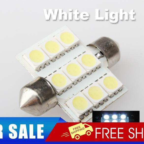 Car White 5050 SMD 9 LED Lights Bulb Lamps Dome Festoon 36mm New6585