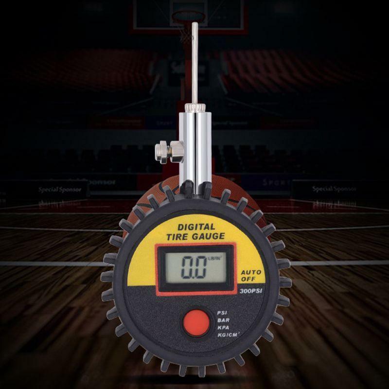 Football Pressure Valve Gauge Basketball Volleyball Air Tester Checker Barometer