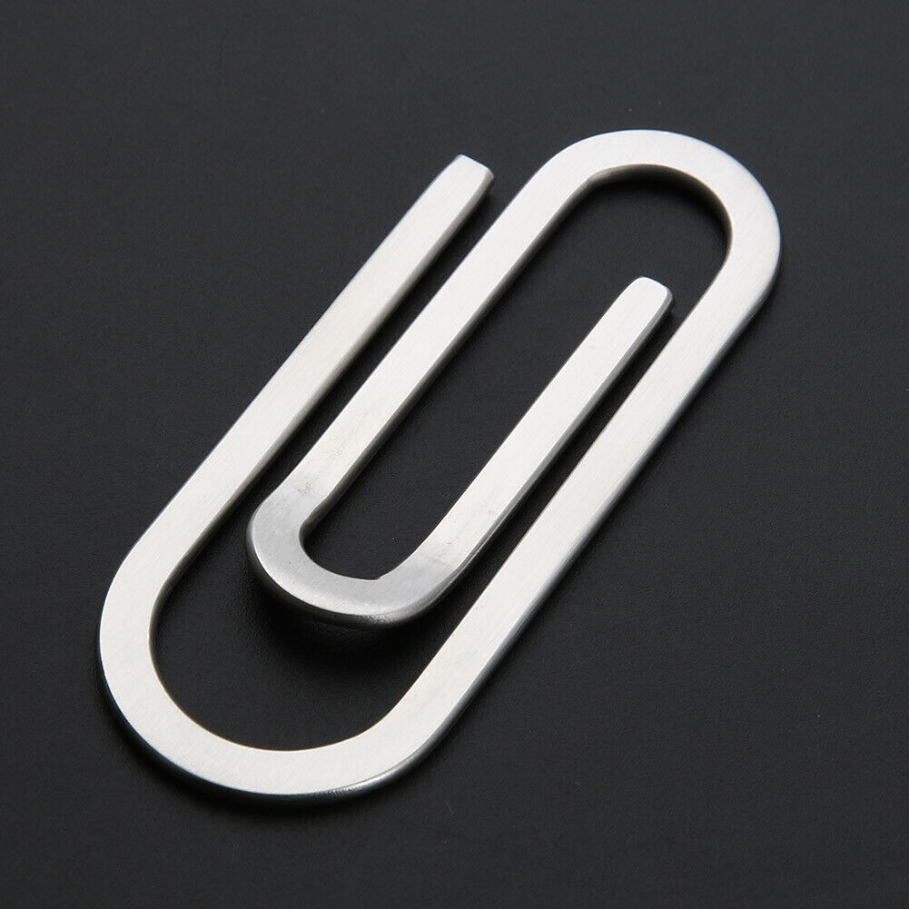 Stainless Steel Metal Money Clips Paper Clip Holder Folder