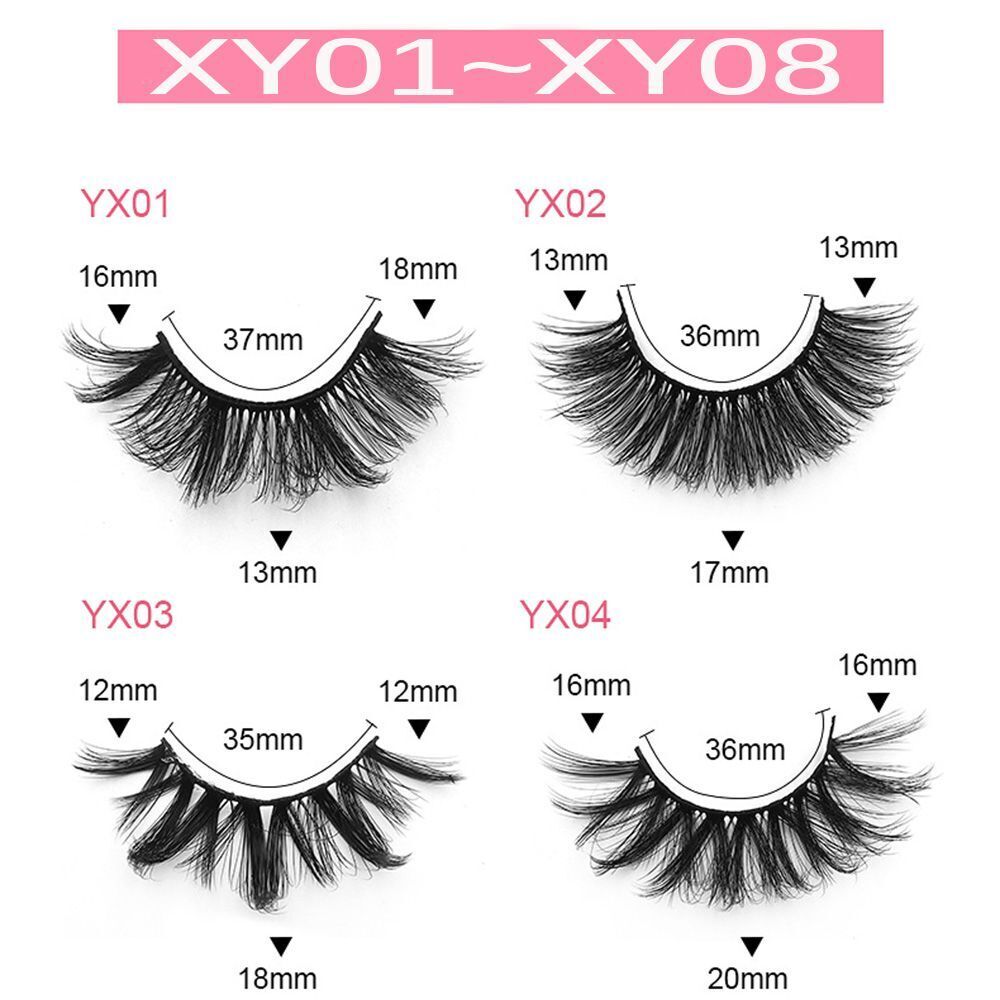 Tools Cruelty-free Fluffy Messy 8-25mm Lashes False Eyelashes 6D Faux Mink