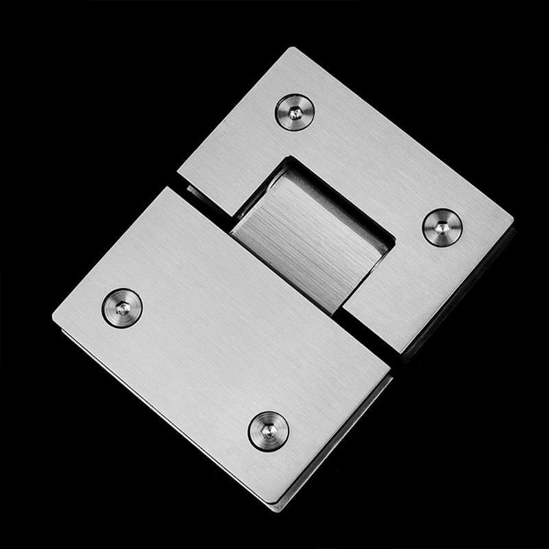180 Degree Brushed 304 Stainless Steel Hinge Bath Shower Glass Door Bathroom