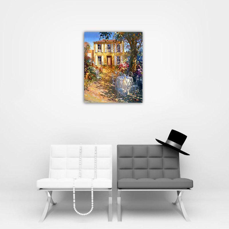 Forecourt Digital Oil Painting By Numbers Canvas Wall Picture DIY Hand Painted