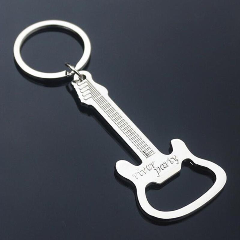 Keyrings Simulation Bottle Opener Guitar Key Chains Keyfob for Car House Bag