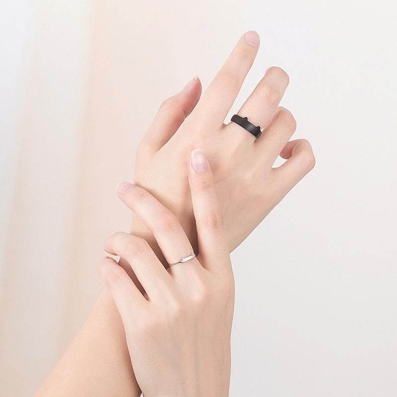 Cat Ears Finger Ring Couple Cartoon Kitten Pet Gift Jewelry for Women Teen Girls