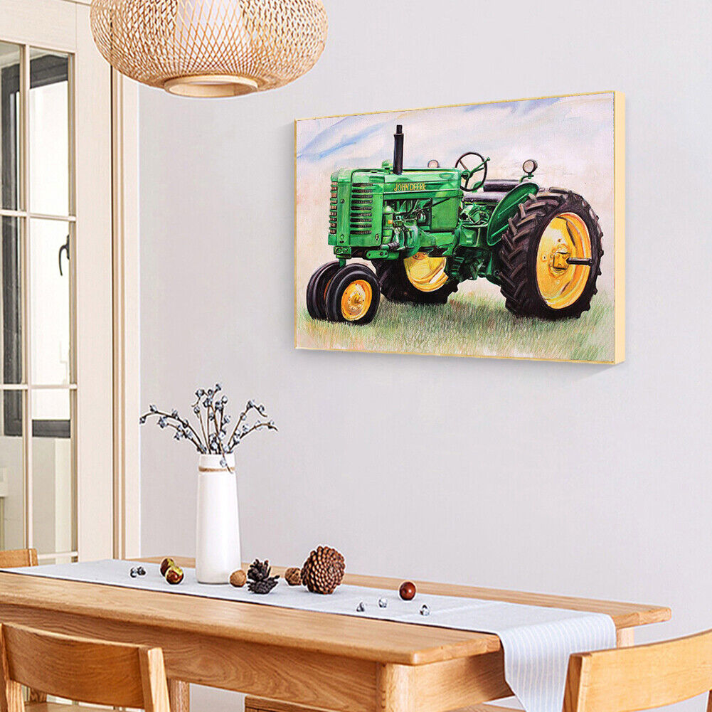 Tractor Frameless DIY Oil Paint by Numbers Kit Picture Coloring Canvas Art