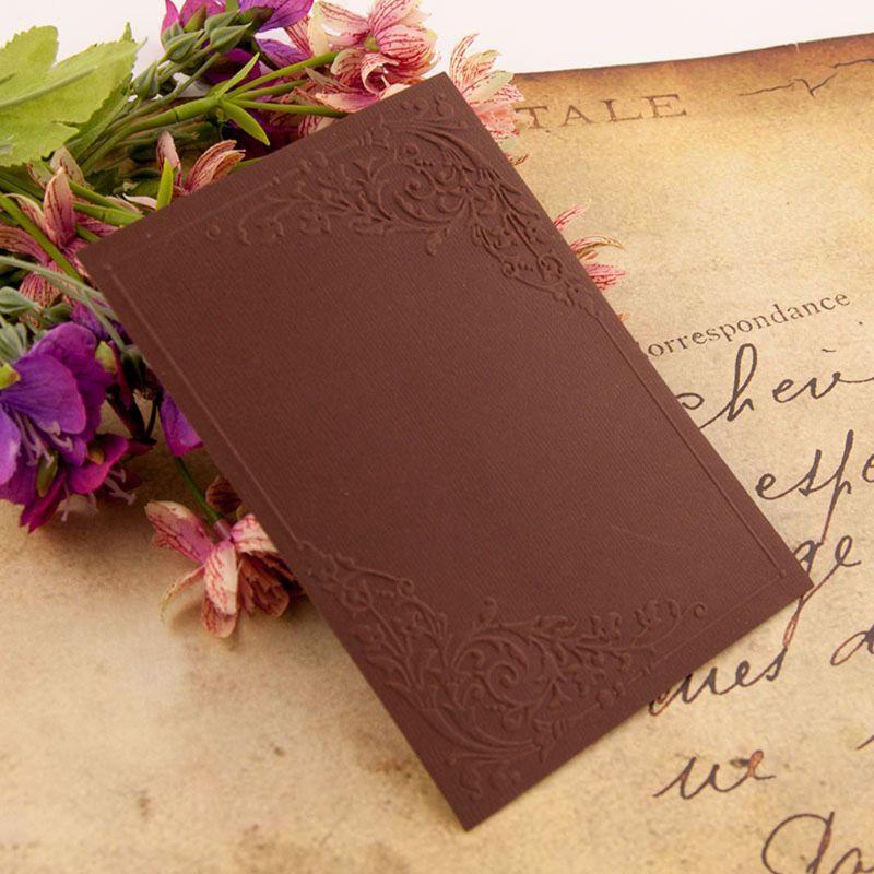 Flowers Corner Plastic Embossing Folder Template DIY Scrapbook Photo Album Card