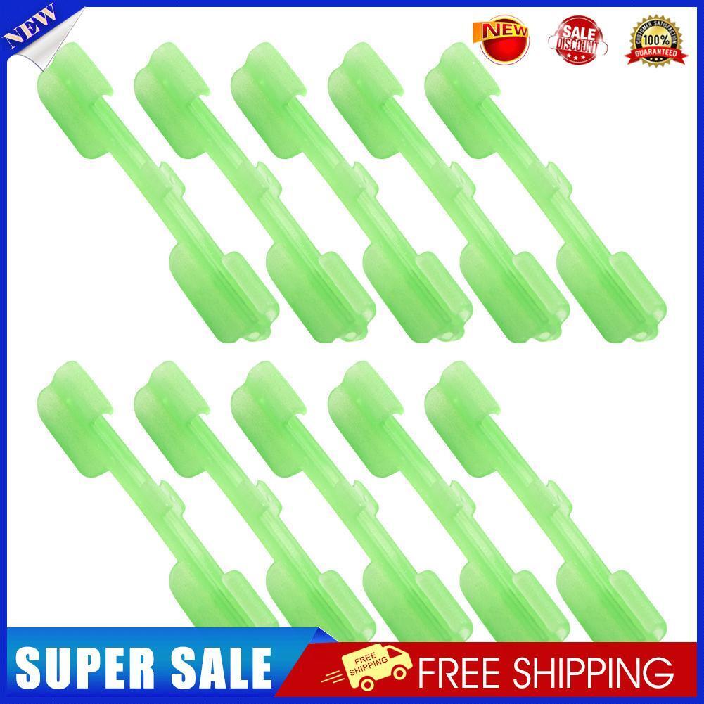 10pcs Night Fishing Rod Tip Light Holder Fishing Tackle Accessory Clip (M)