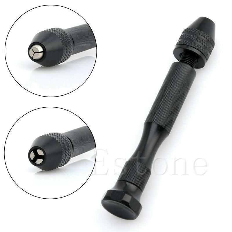 0.3-3.2mm Mini Manual Aluminum Hand Drill Chuck Twsit Micro Drill Bit Tool