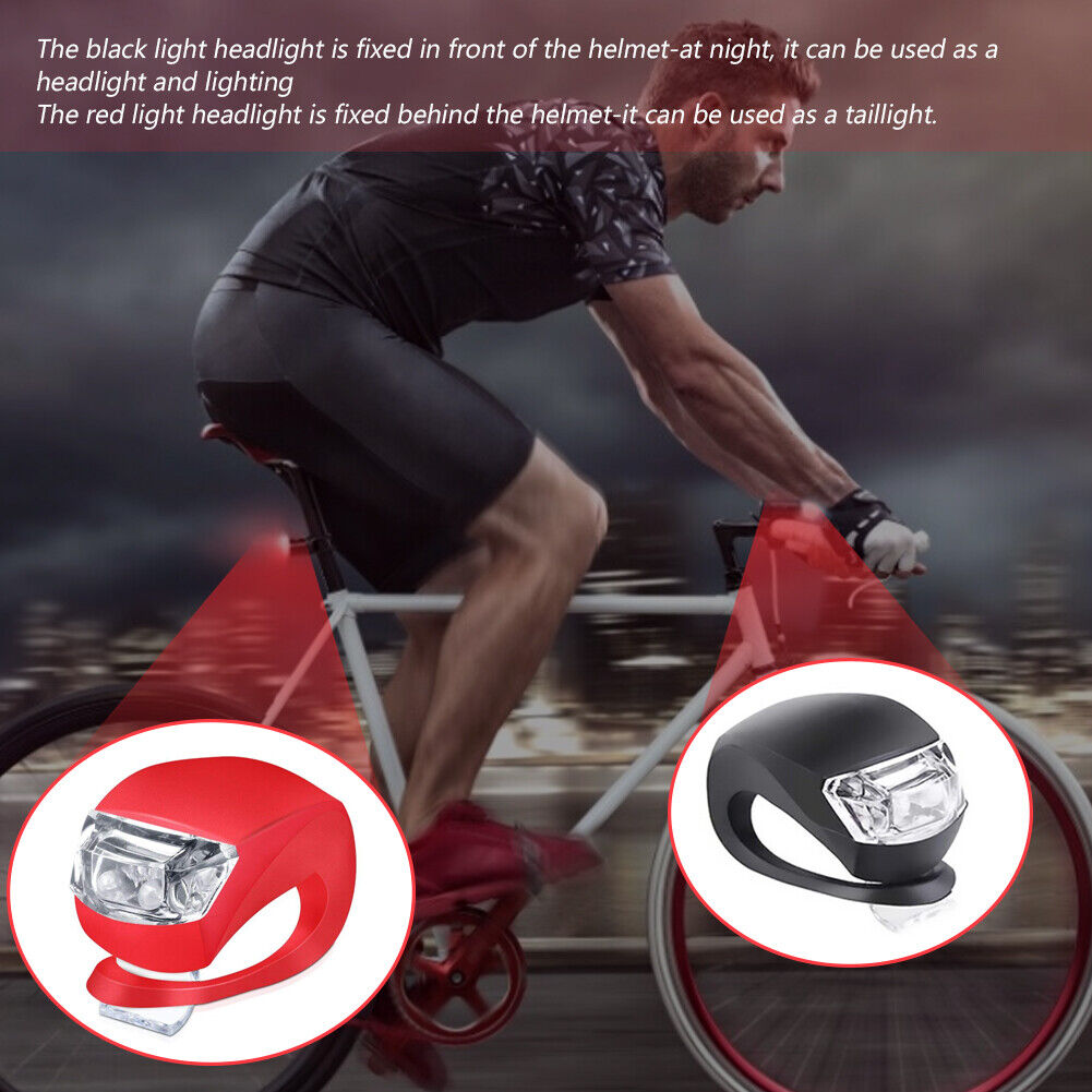 6pcs Cycling LED Bicycle Lights Bike Emergency Warn Front Rear Night Lamp