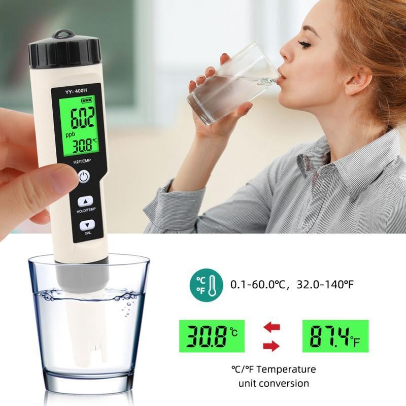 Professional Temperature Hydrogen-Rich H2 Meter Digital Water Quality Tester Pen