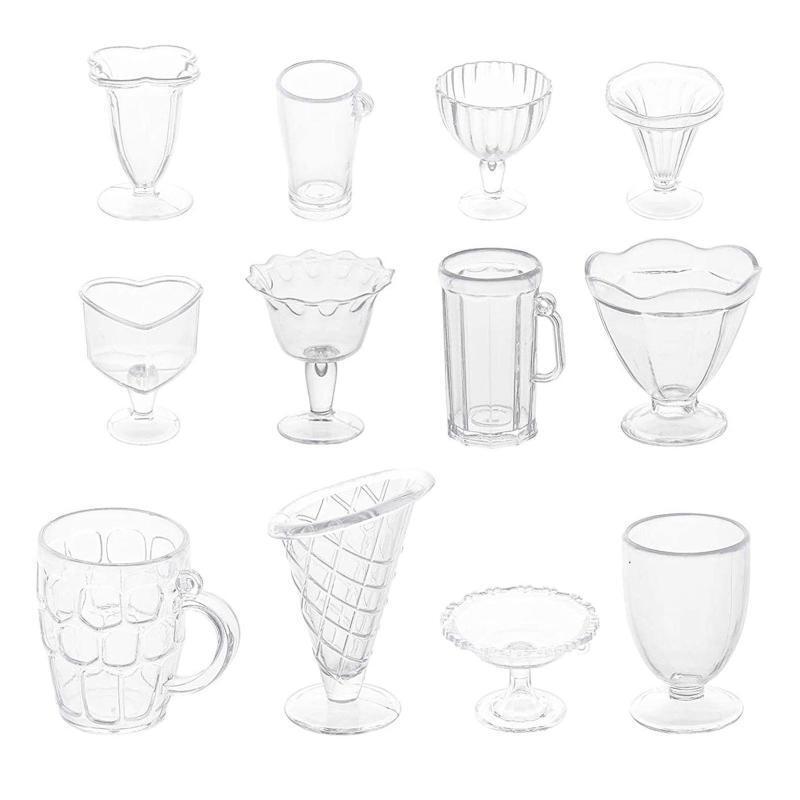 12Pcs/set Hand-made Food Play Mug Beer Mug Milk Tea Mug Cola Mug Mini Cups