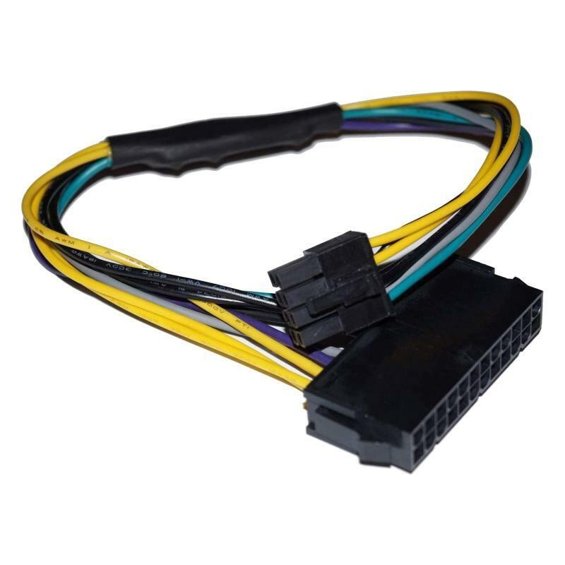 ATX PSU Power Supply Adapter Cable for Motherboards, 10.6" 24-Pin to 8-Pin 18AWG